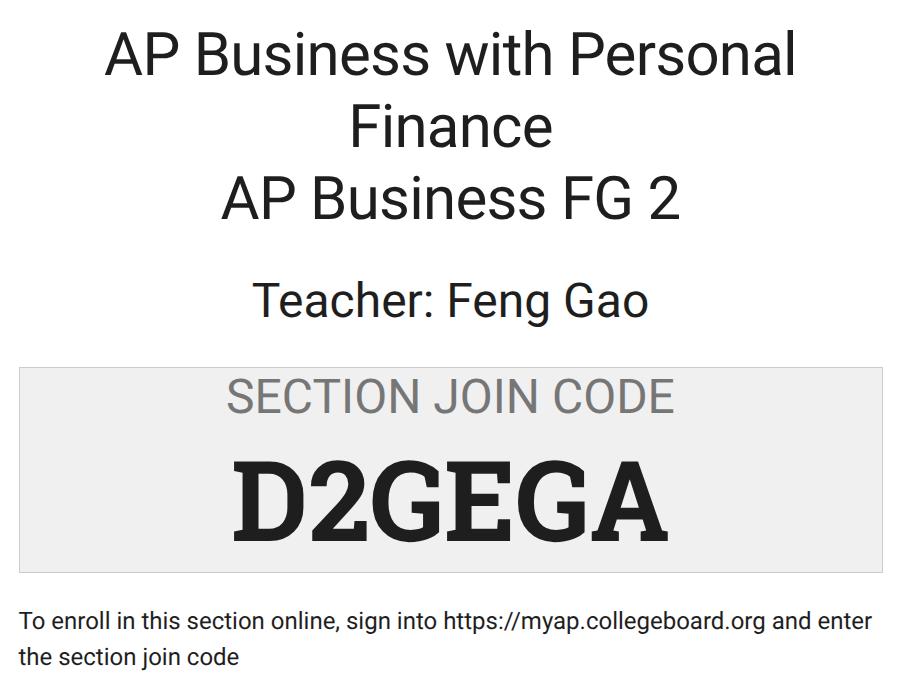AP Classroom Session 2 join code